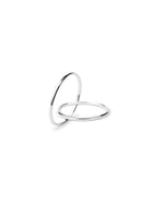 Load image into Gallery viewer, A set of two rings including a knuckle ring.  A combination of two different-sized thin and dainty rings. Elevate your style with our minimalist ring, perfect for daily wear and layering. Crafted from high-quality titanium and available in silver color.  Material: Titanium, Color: Silver.  | water-resistant, no-tarnishing, hypoallergenic |
