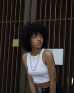 Load image into Gallery viewer, Simple 7mm Cuban chain/  Minimalist necklace featuring Cuban chain. Elevate your style with our necklace, perfect for daily wear and layering. Crafted from high-quality stainless steel and available in silver color  Material: Surgical steel, Chain diameter: 7mm. 67cm in length.  | water-resistant, no-tarnishing, hypoallergenic |
