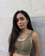 Load image into Gallery viewer,  Unique Black Pearl   Statement necklace featuring black stones and two different types of Cuban chains. Elevate your style with our necklace, perfect to highlight your outfit. Crafted from high-quality titanium and available in silver color  Materials: Titanium. 45+5cm in length.  | water-resistant, no-tarnishing, hypoallergenic |
