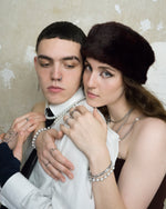 Load image into Gallery viewer, Bracelets with a combination of pearls and thin chains.  Minimalist bracelets featuring pears and chains. Elevate your style with statement pieces, perfect for daily wear and layering. Crafted from high-quality stainless steel and available in silver color  Material: Titanium, Faux pearls. Color: Silver. 18+7cm in length.  | water-resistant, no-tarnishing, hypoallergenic |
