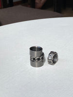 Load image into Gallery viewer, Invulnerable and robust.  Highlight your outfit with the statement piece. Elevate your style with our minimalist ring, perfect for daily wear and layering. Crafted from high-quality titanium and available in silver/ Charcoal color.  Material: Titanium, Color: Matte Silver/ Charcoal. | water-resistant, no-tarnishing, hypoallergenic |
