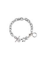 Load image into Gallery viewer, Teddy bear bracelets.   Minimalist bracelets featuring teddy bear pendants. Elevate your style with minimalist bracelets, perfect for daily wear and layering. Crafted from high-quality titanium and available in silver color.  Material: Titanium, 21.3cm in length.   | water-resistant, no-tarnishing, hypoallergenic |

