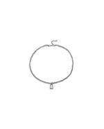 Load image into Gallery viewer, Adjustable choker with a lock pendant.  Statement necklace featuring a lock pendant and wheat chain. Elevate your style with our necklace, perfect for daily wear and layering. Crafted from high-quality titanium and available in silver color  Materials: Titanium, Color: Silver, 52cm in length  | water-resistant, no-tarnishing, hypoallergenic |
